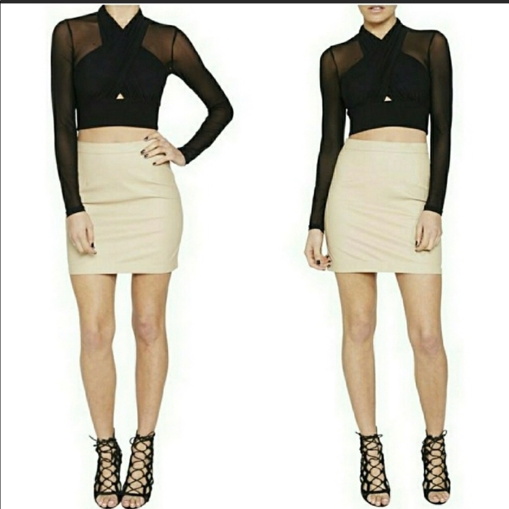 Bardot Faux Leather Skirt